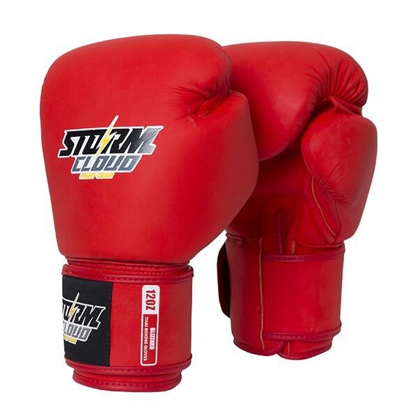 Rękawice Muay Thai StormCloud Blizzard Classic Czerwone 16oz