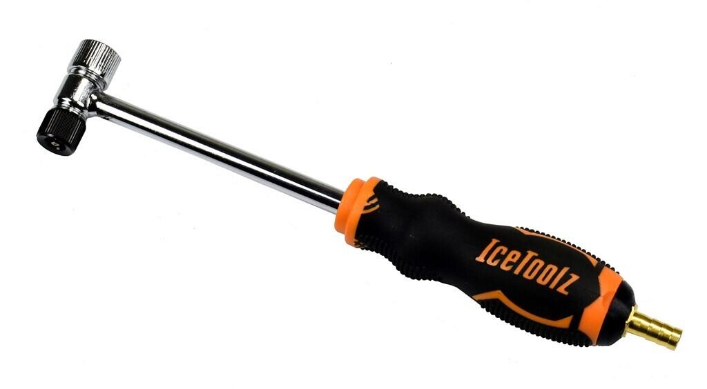 IceToolz A912 adapter do pompy z wężem, czarny