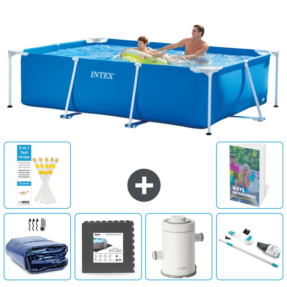 INTEX Basen ze stelażem Prostokątny - 260x160x65 cm - 7-częściowy S141