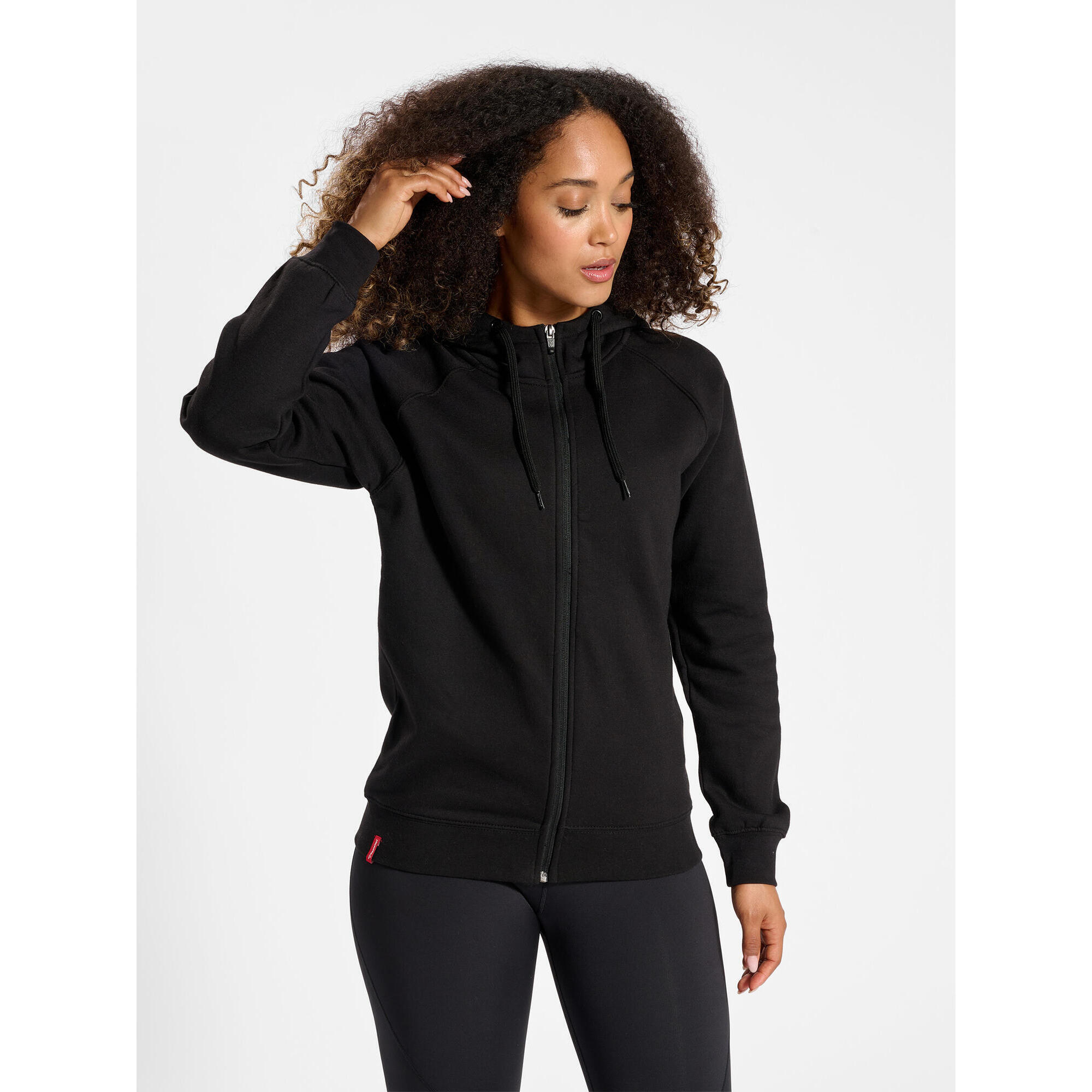 Damska bluza z kapturem zapinana na zamek Hummel Red Classic