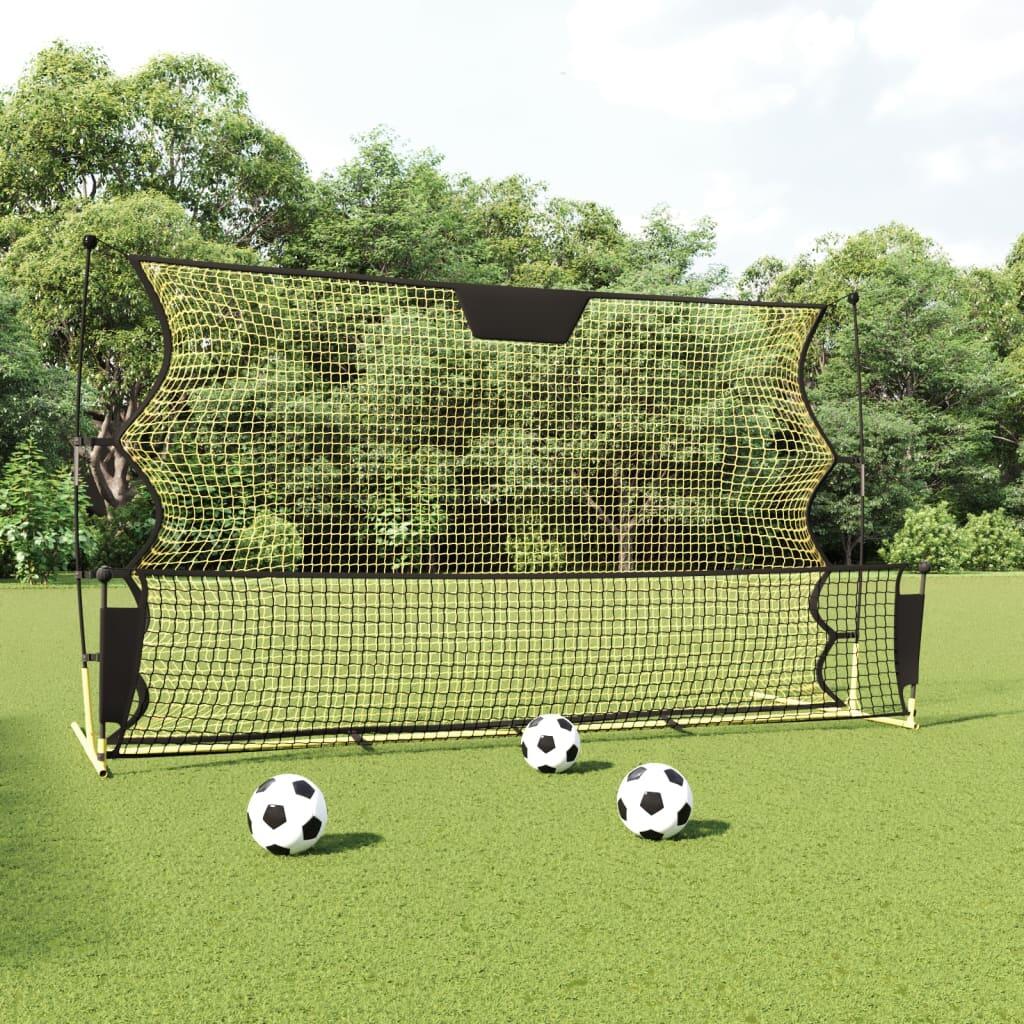 VidaXL Siatka Rebound do Piłki Nożnej 183x85x120 cm Czarny i Żółty