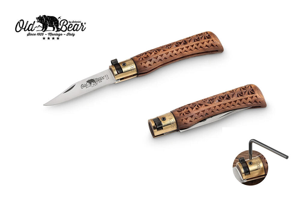 Nóż składany Antonini Carved Walnut XS Stainless BL