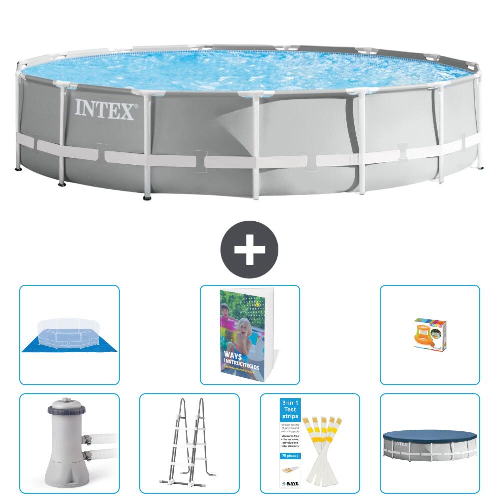 INTEX Basen Prism Frame Okrągły - 457x107 cm - 8-częściowy S568