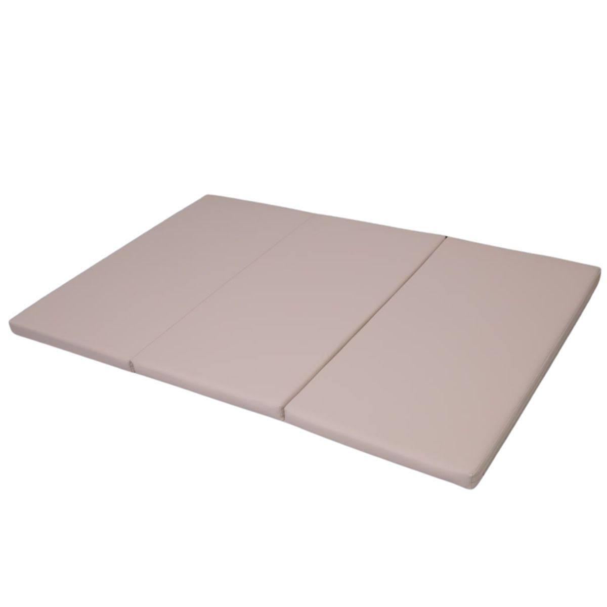 Dziecięca Materac Składany Trzyczęściowy 150x100x5 cm Satellite PU Beżowy