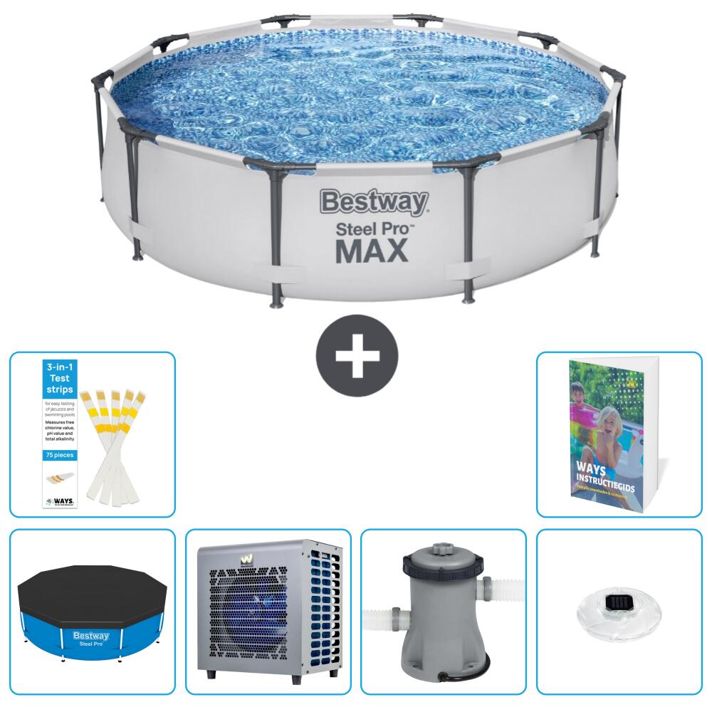 BESTWAY Basen Steel Pro MAX Okrągły - 305x76 cm - 7-częściowy S106