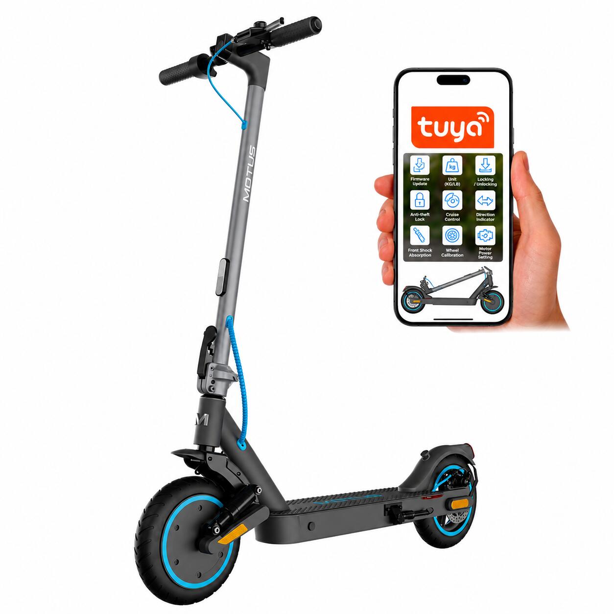 Hulajnoga elektryczna Motus Scooty 10 ELITE 350W, 36 V / 7,8 Ah, zasięg do 40 km