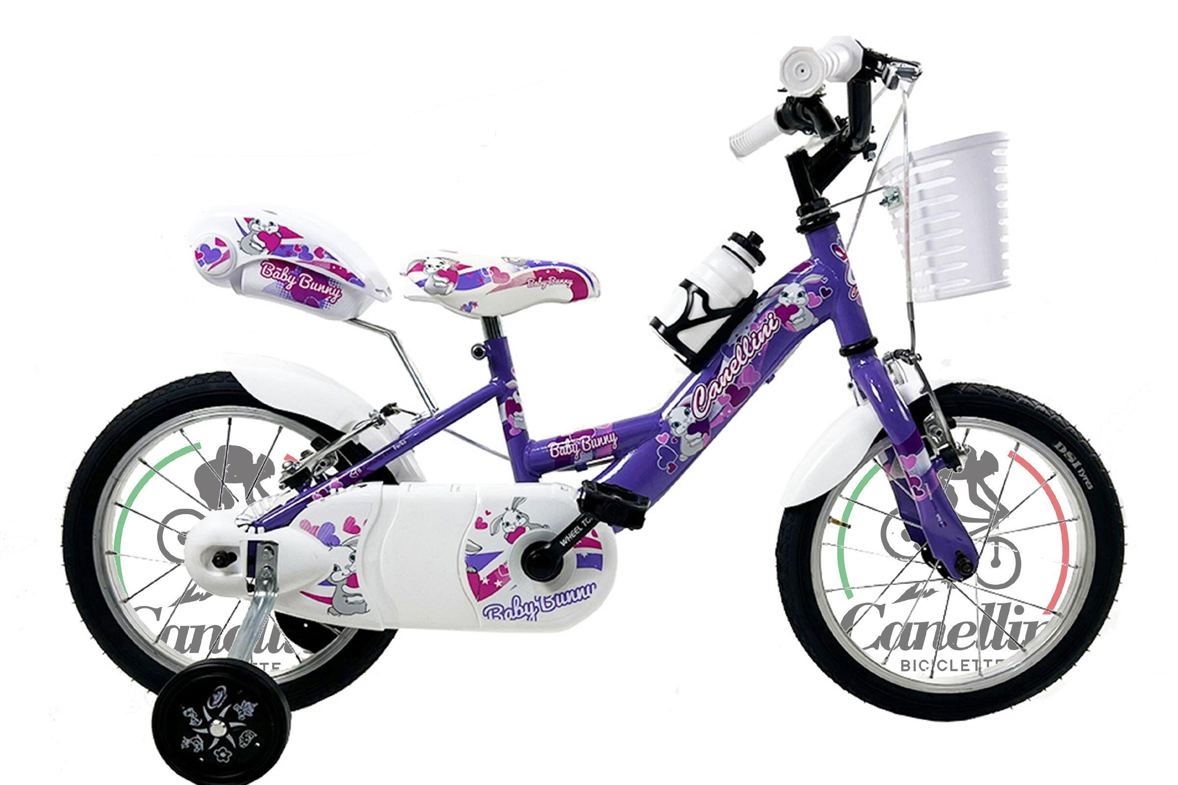 Rower Dziecięcy Canellini VENERE 14 BABY BUNNY - Fioletowy