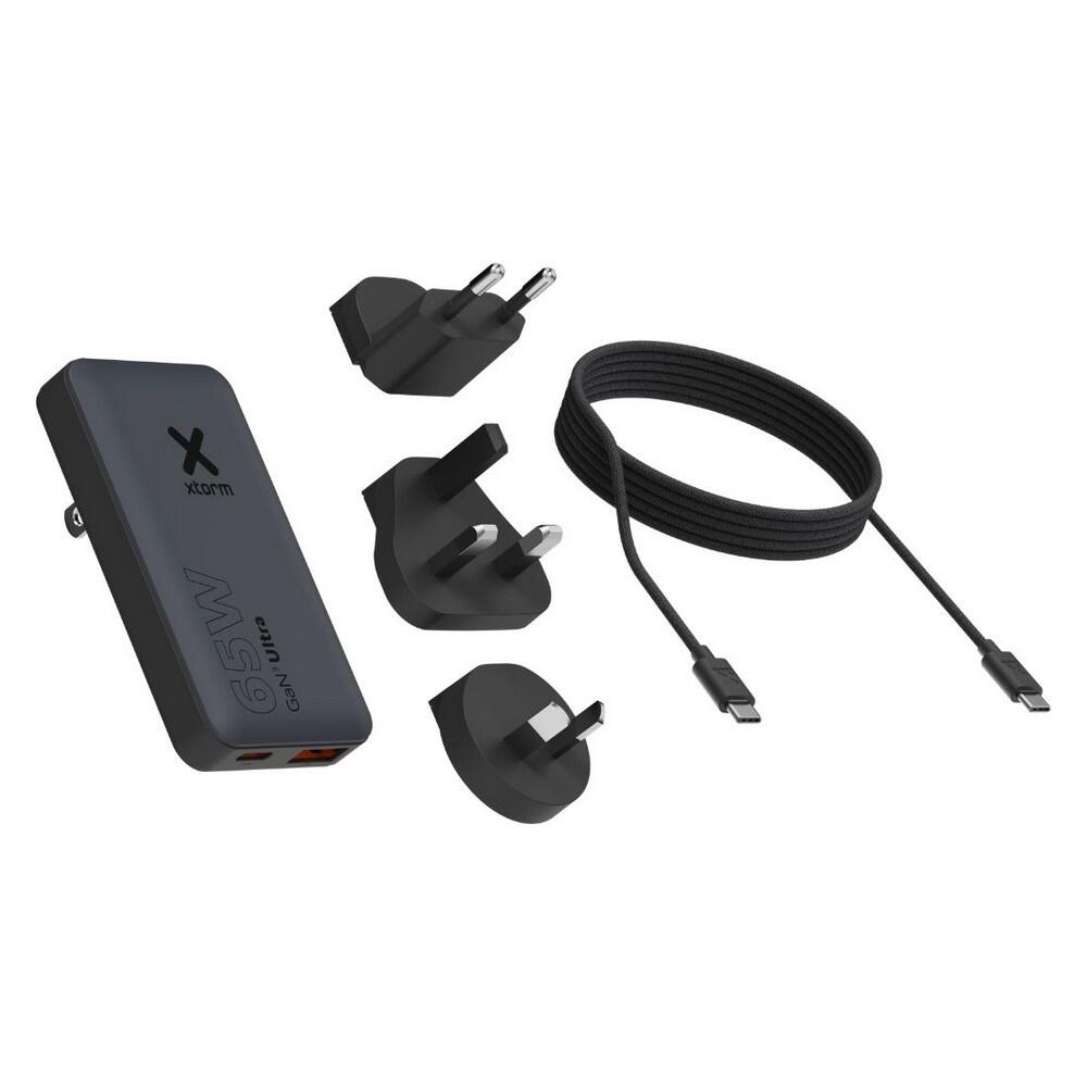 XTORM Ładowarka sieciowa Turystyczna 65W (kabel + torba)
