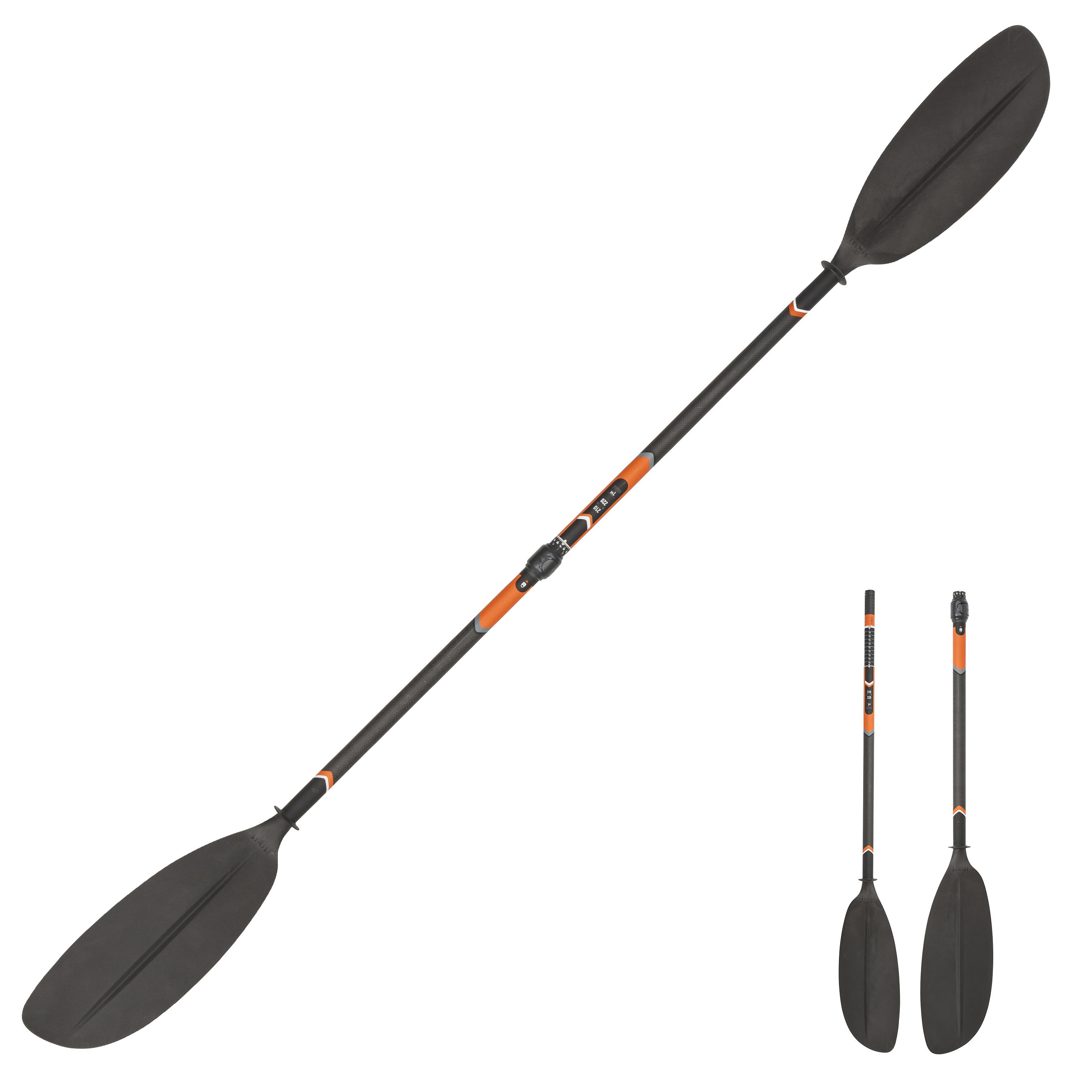 Wiosło do kajaka Decathlon X500 2-cz składane regulowane 210-220 cm
