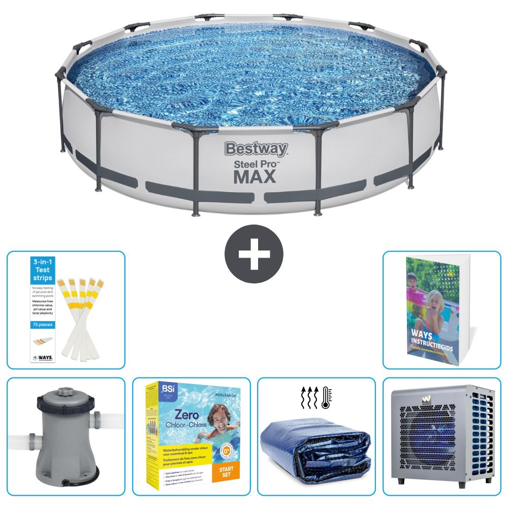 BESTWAY Basen Steel Pro MAX Okrągły - 366x76 cm - 7-częściowy S331