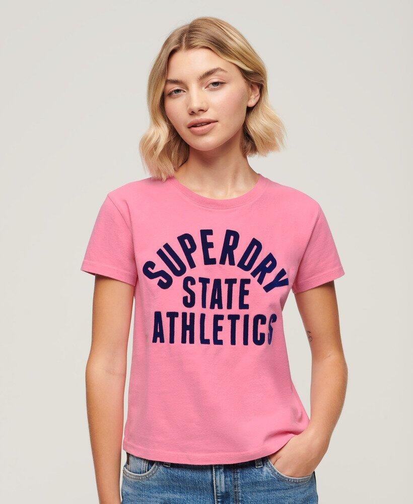 Dopasowany T-shirt z bawełny z nadrukiem Varsity.