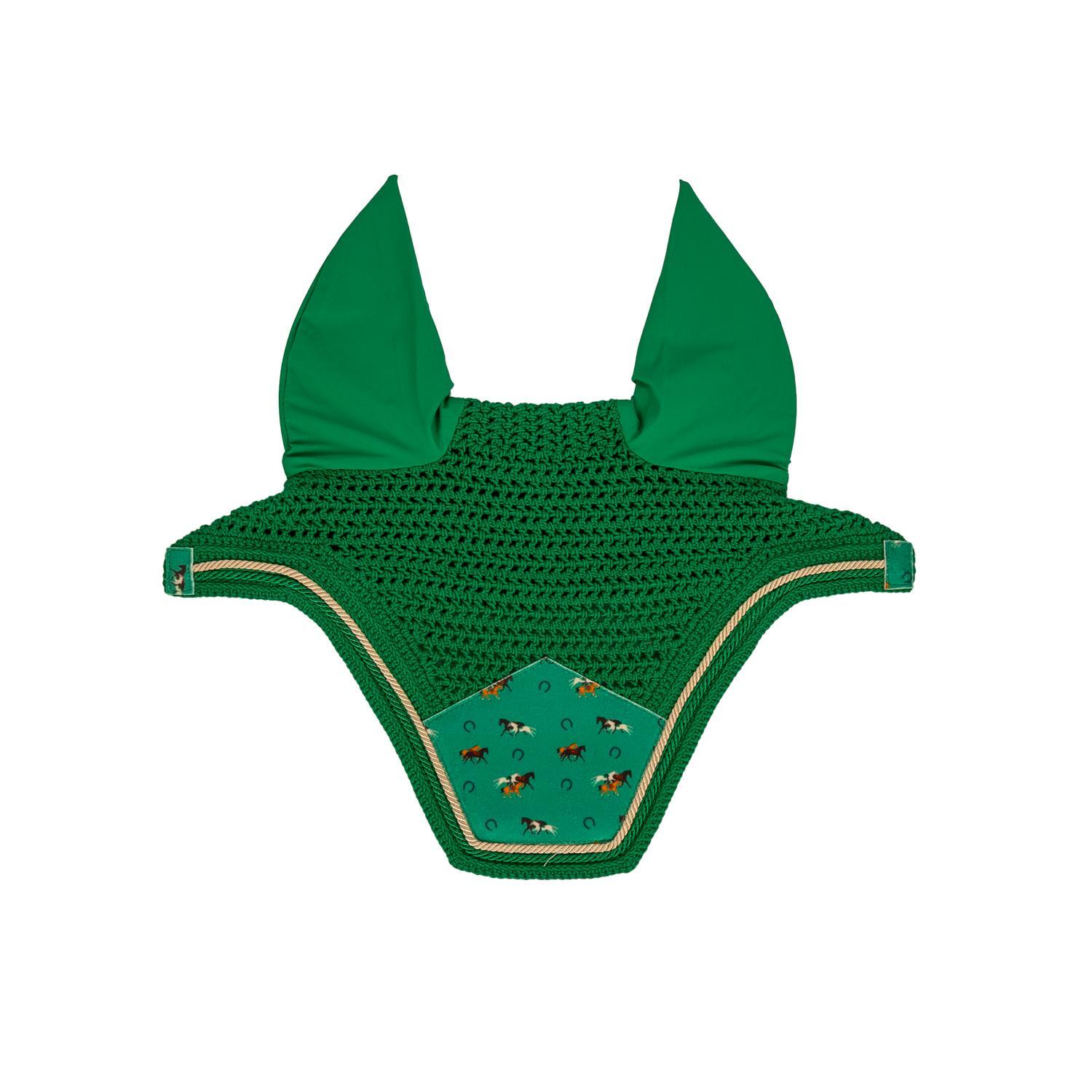 Czapka przeciw insektom dla konia z weluru Kentucky Horsewear Fly Veil Wellingto