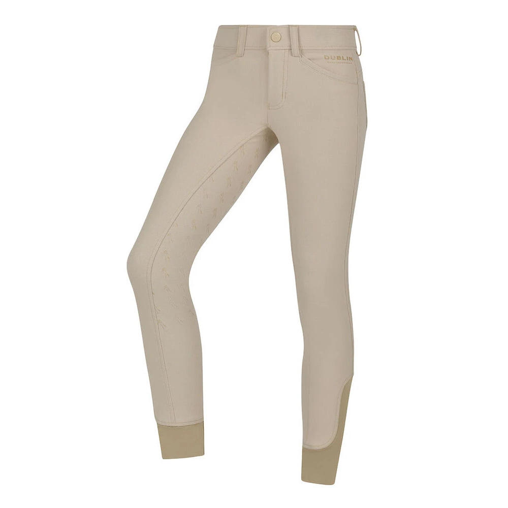 Dziecięce spodnie jeździeckie z pełną przyczepnością Dublin Cammy Comfort Twill