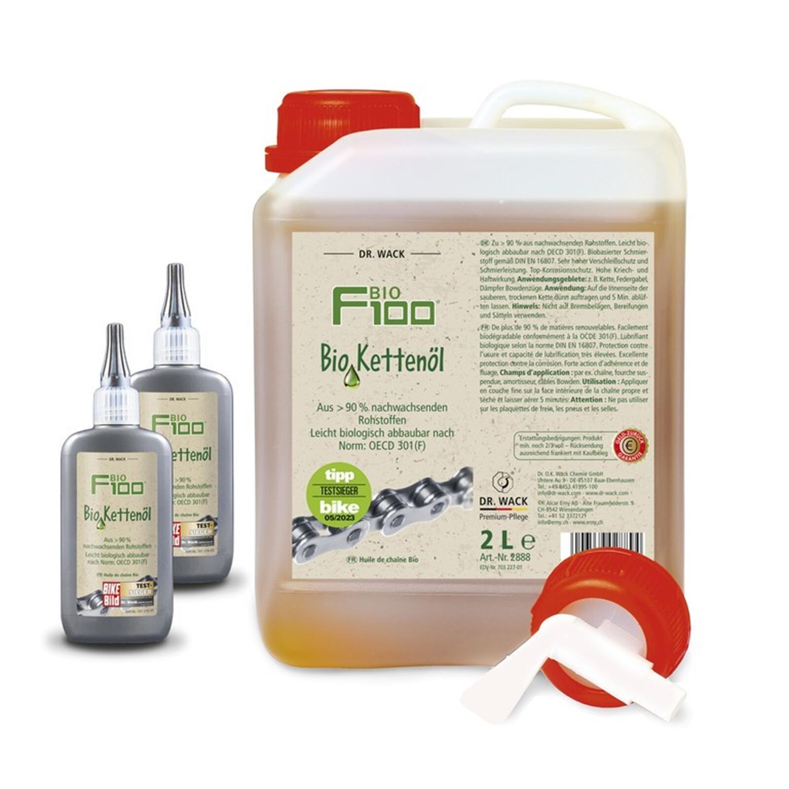 Dr. Wack F100 Bio olej do łańcucha 2 L na bazie biologicznej biodegradowalny