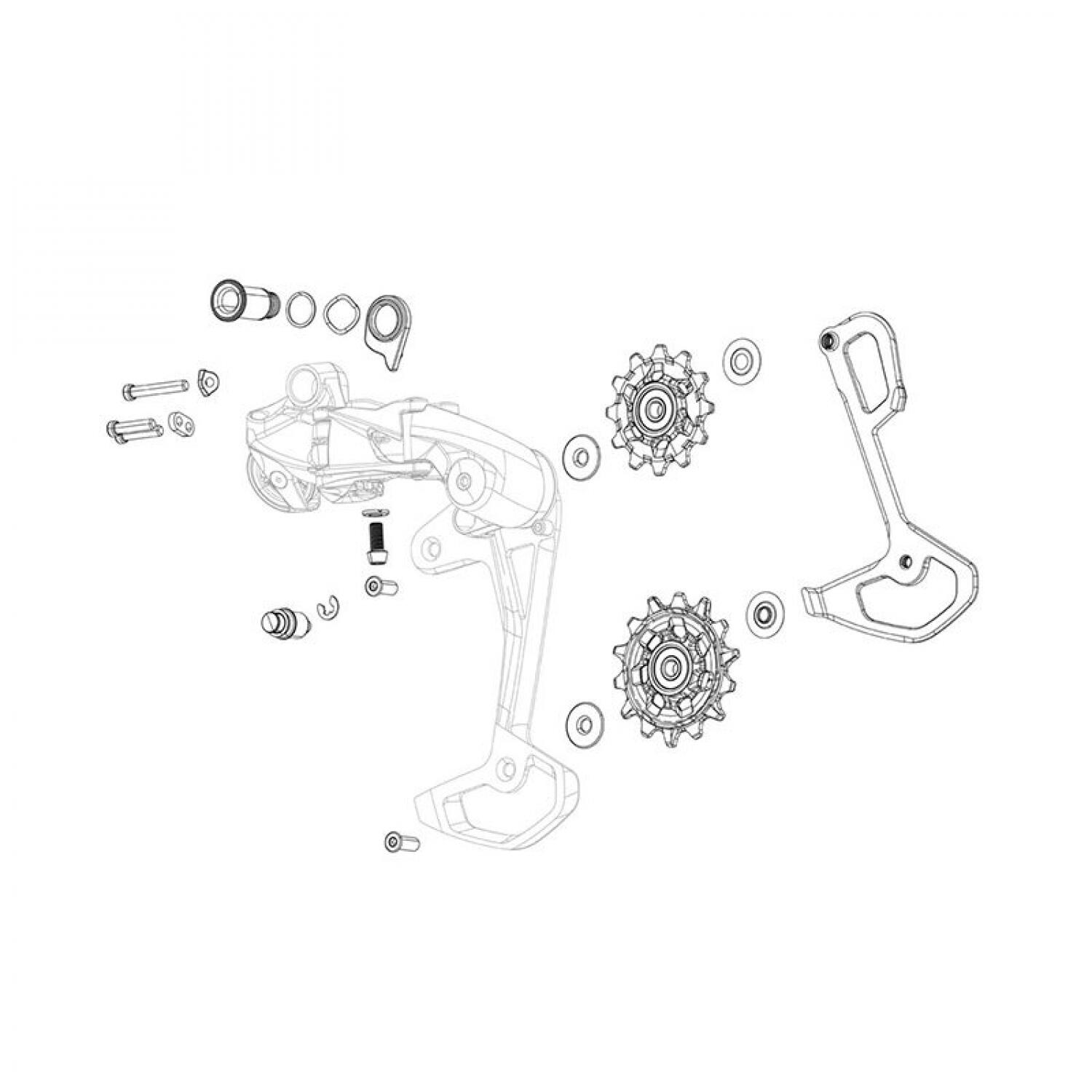 Wewnętrzny łącznik do przerzutki tylnej Sram Xx1 Eagle Axs Lunar