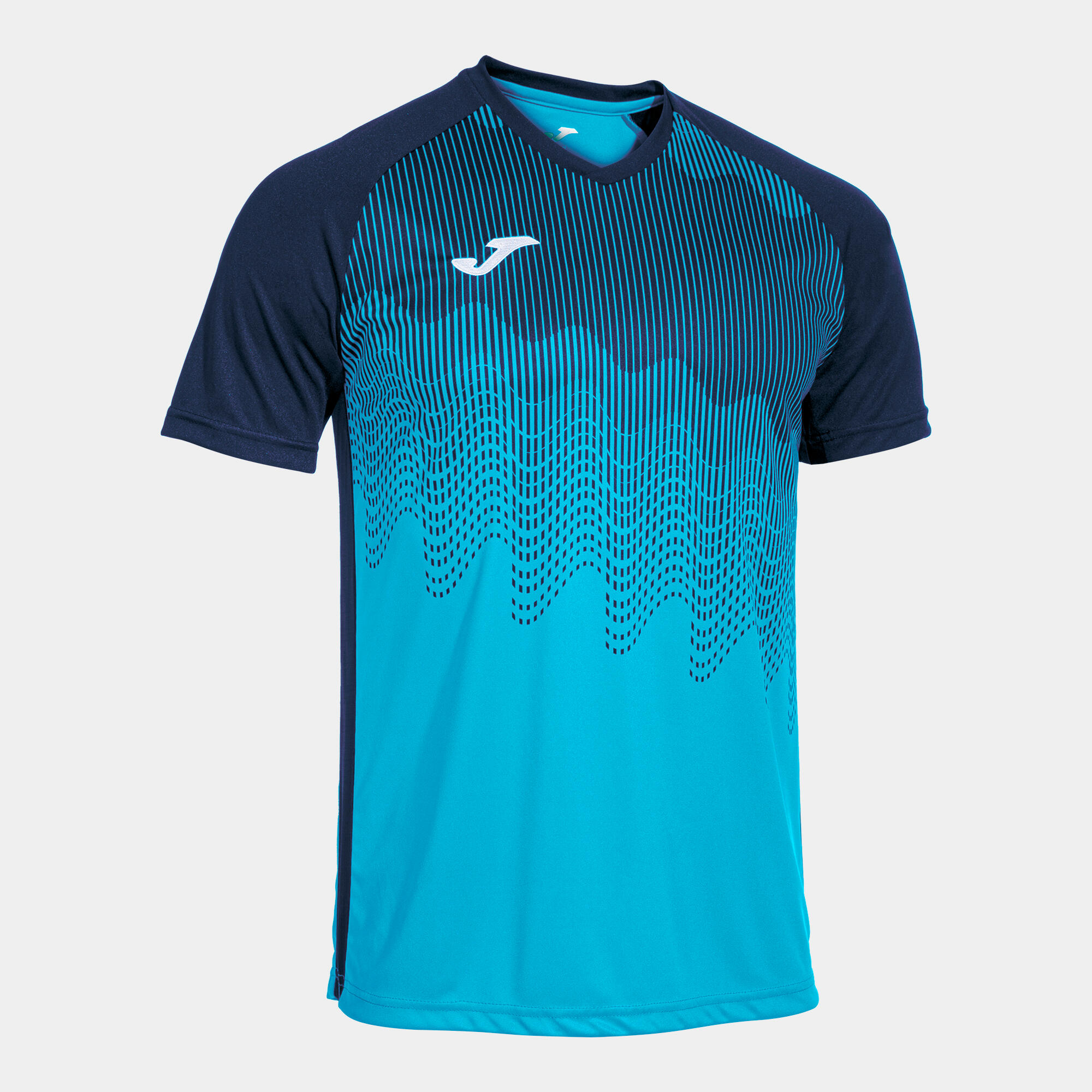 Koszulka męska Joma Tiger VI turkus-granat 2XS
