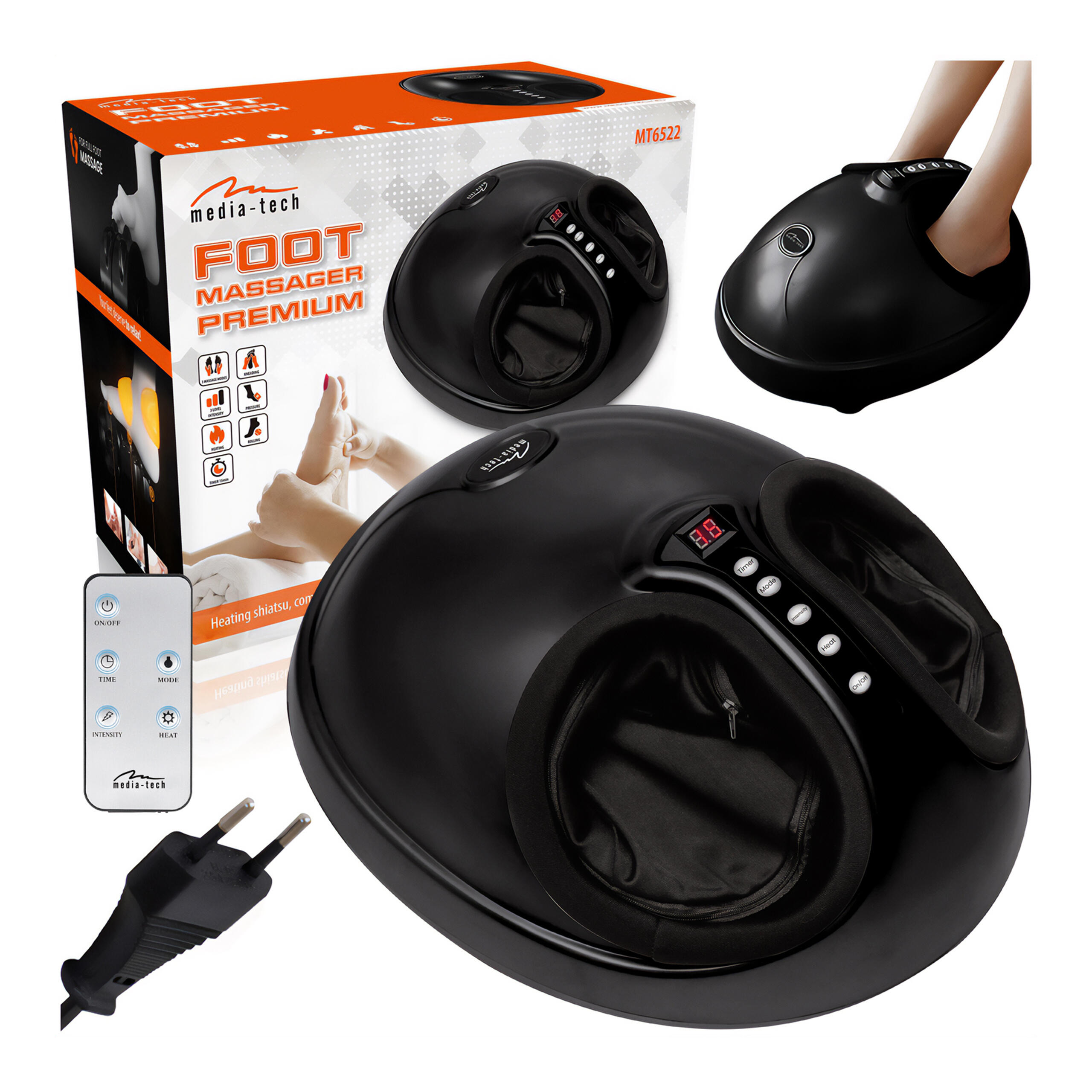 MASAŻER STÓP Media-Tech shiatsu z presoterapią relaksujący model PREMIUM