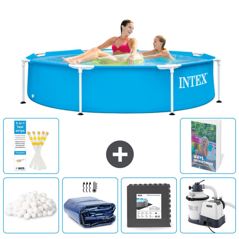 INTEX Basen ze stelażem Okrągły - 244x51 cm - 7-częściowy S31