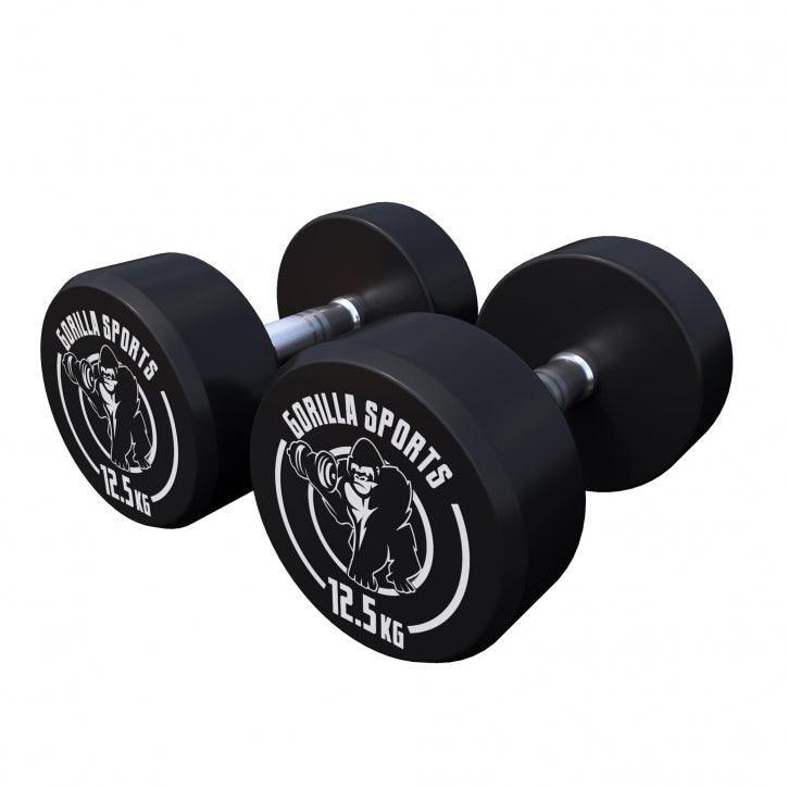 Zestaw hantli 2x 12,5 kg żeliwnych stałych Gorilla Sportsa
