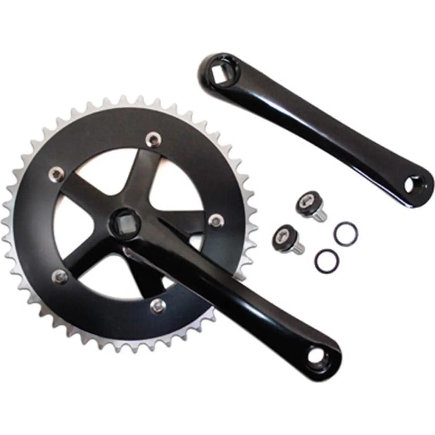 Aluminiowa korba szosowa P2R Fixie 3.30 165 mm 46D. D130 mm (Singlespeed)