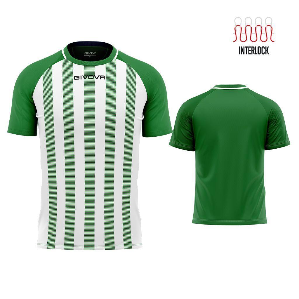 Koszulka rugby Tratto Interlock zielono-biała XL