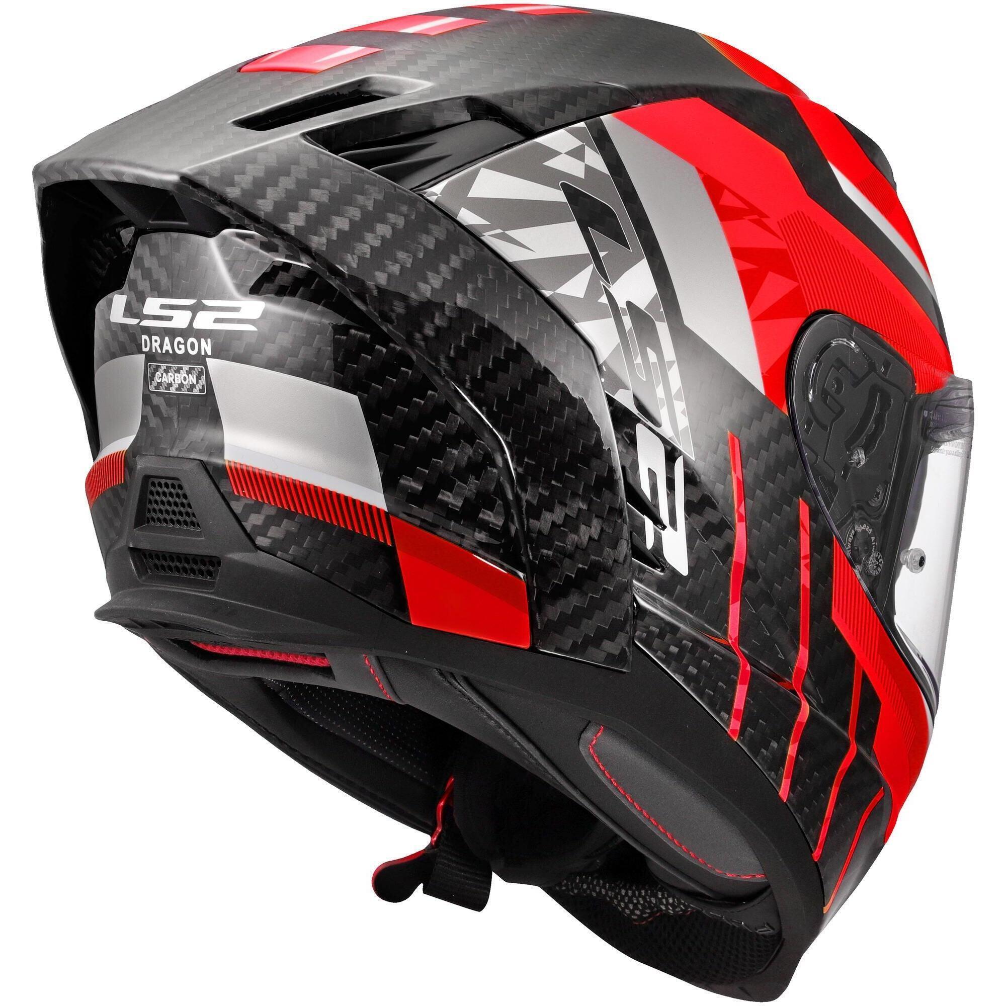 Kask integralny LS2 FF807 Dragon Trax XL czerwono-szary