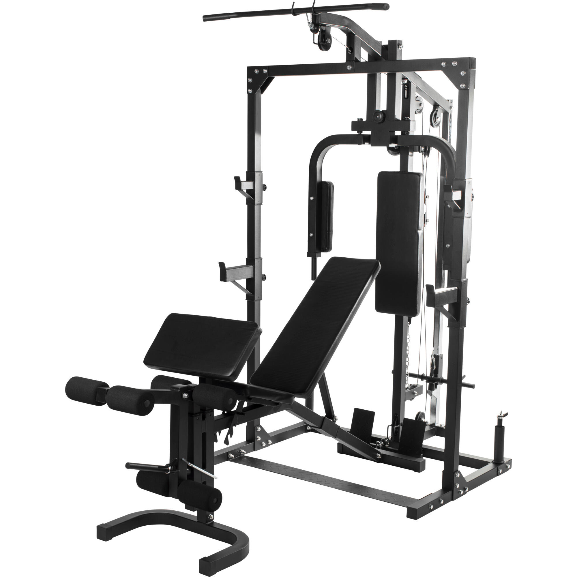 Atlas do ćwiczeń z regulowaną osobną ławką i wyciągiem Gorilla Sports 350 kg