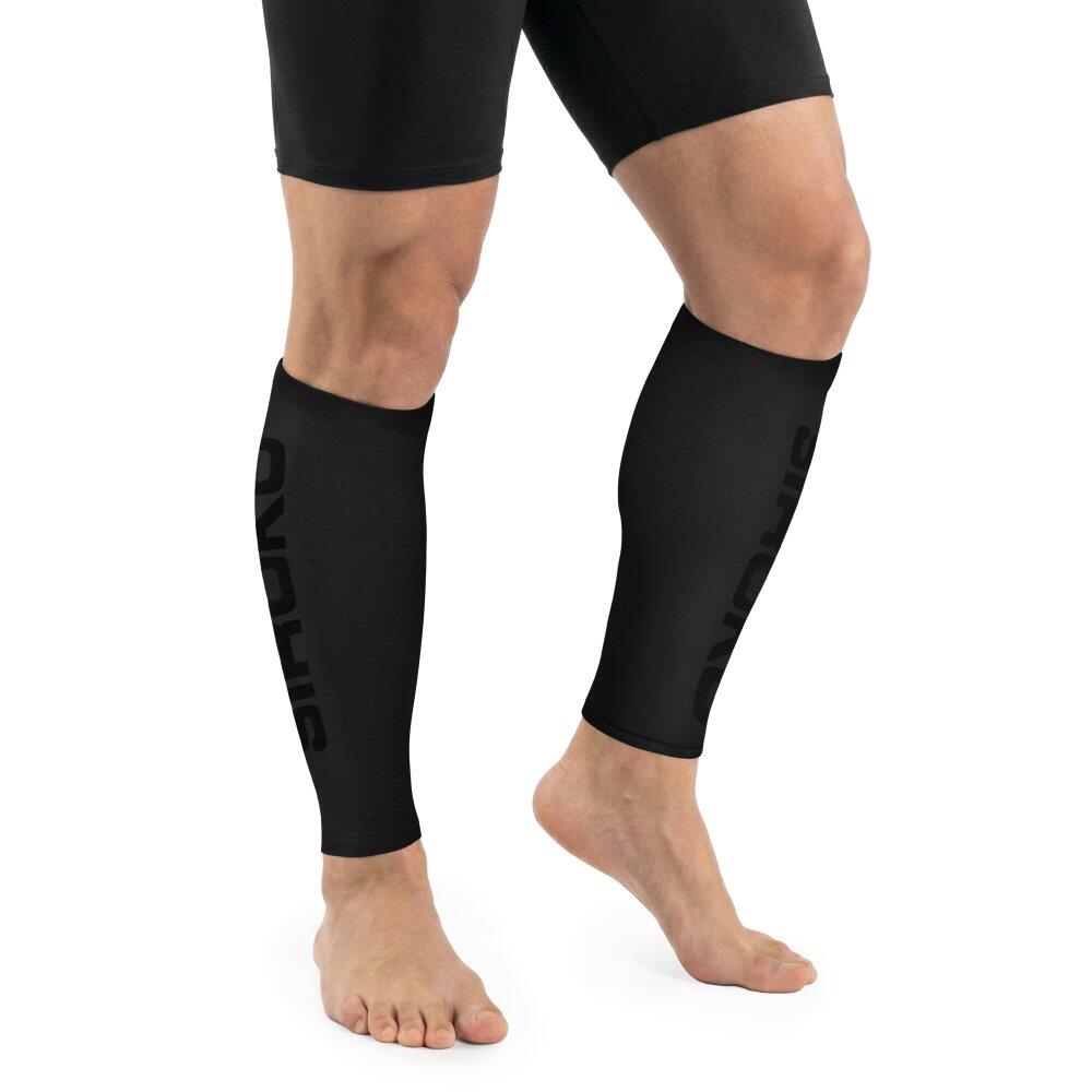 Opaski kompresyjne na łydki do biegania Fitness Siroko Strive Black