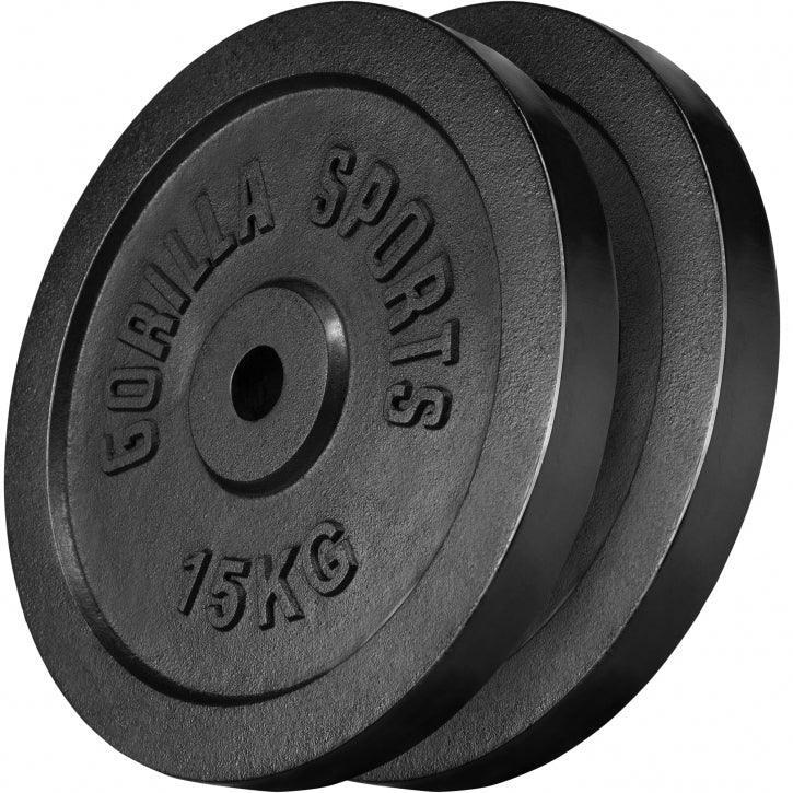 Zestaw 2x15 kg obciążenia żeliwne 31 mm Gorilla Sports