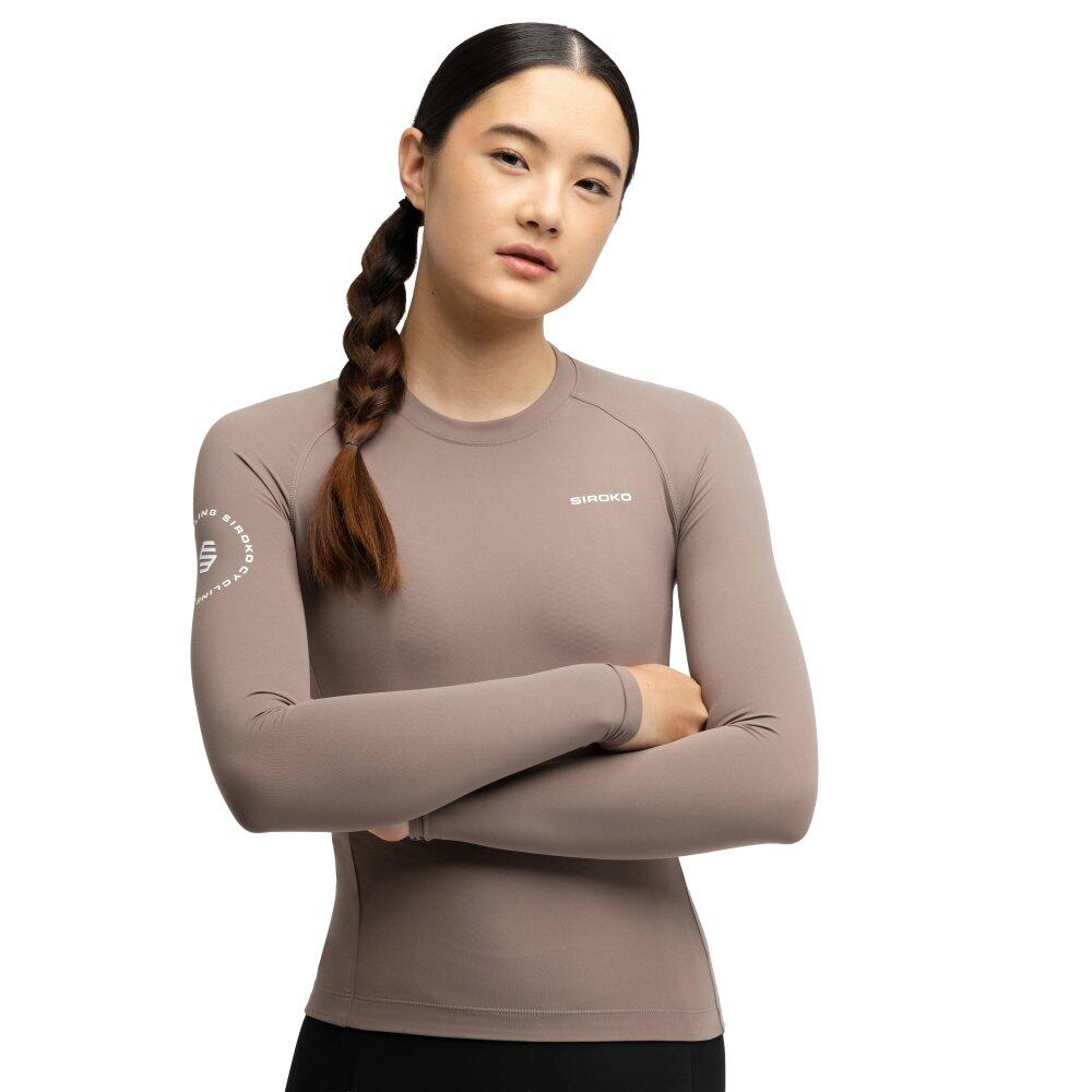 Damska koszulka kolarska z długim rękawem Siroko M9-W Scanuppia Brown