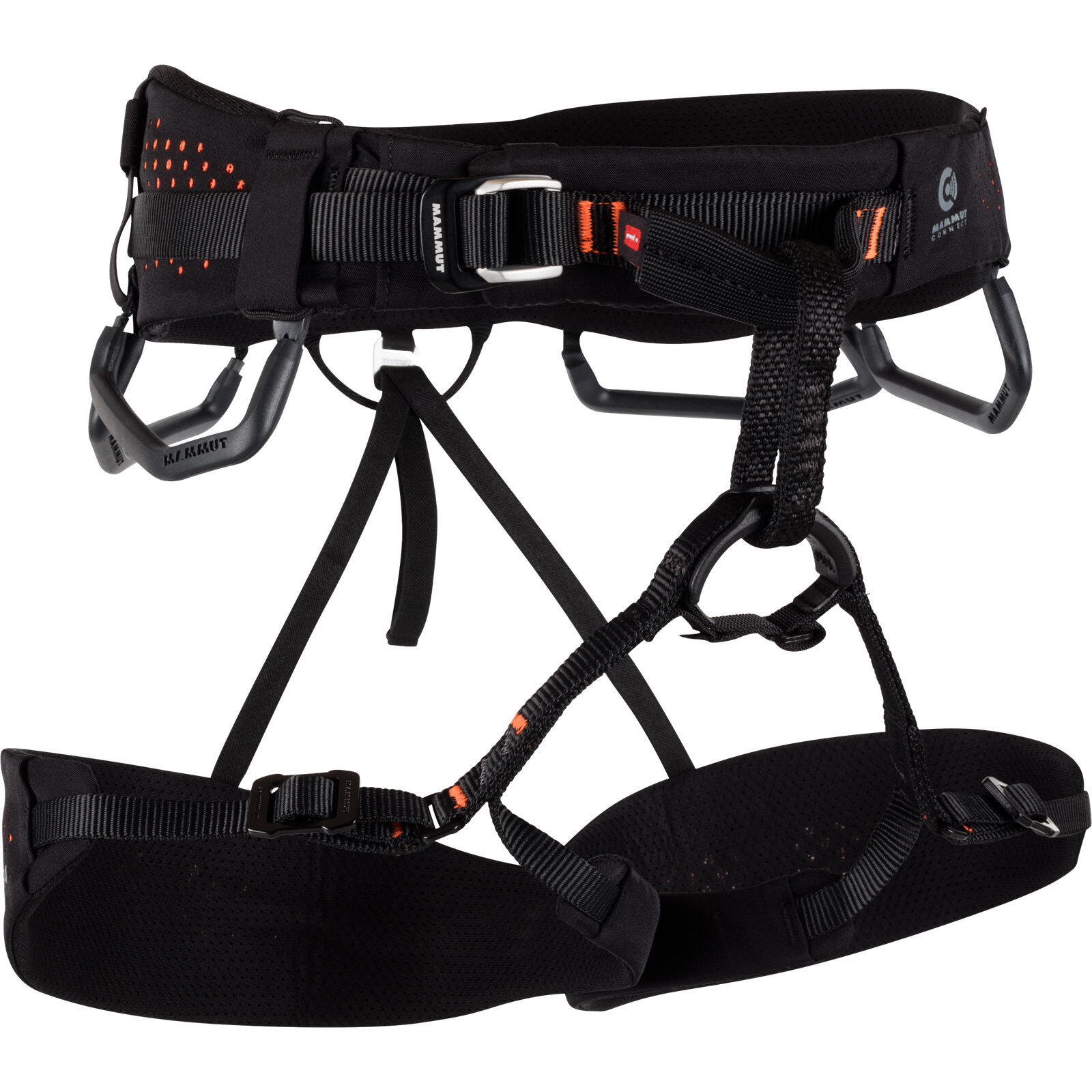 Szelki wspinaczkowe MAMMUT Comfort Fast Adjust czarne-pomarańczowe