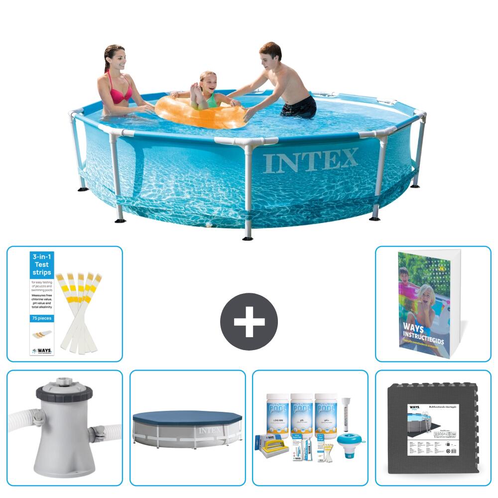 INTEX Basen ze stelażem Okrągły - 305x76 cm - 7-częściowy S238