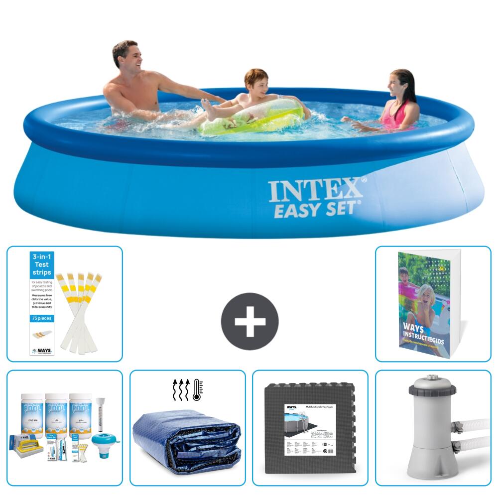 INTEX Basen Easy Set Okrągły - 366x76 cm - 7-częściowy S59