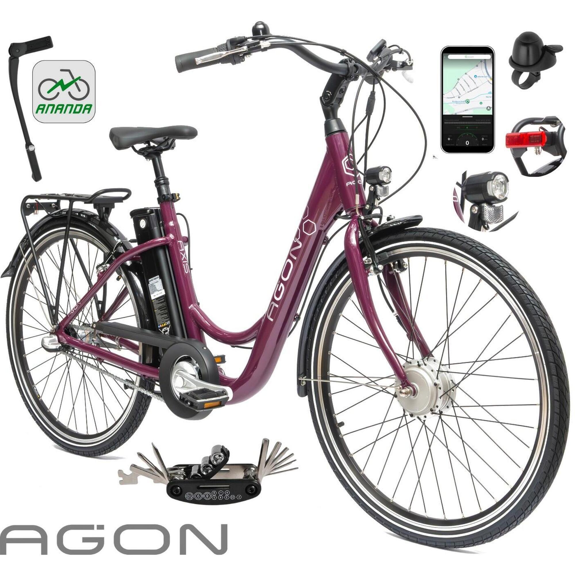 Rower Elektryczny Damski Miejski 26 SHIMANO Nexus Aluminium Aplikacja 2025