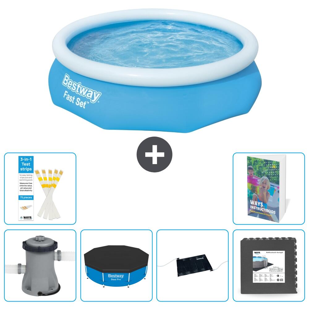 BESTWAY Basen Fast Set Okrągły - 305x76 cm - 7-częściowy S195