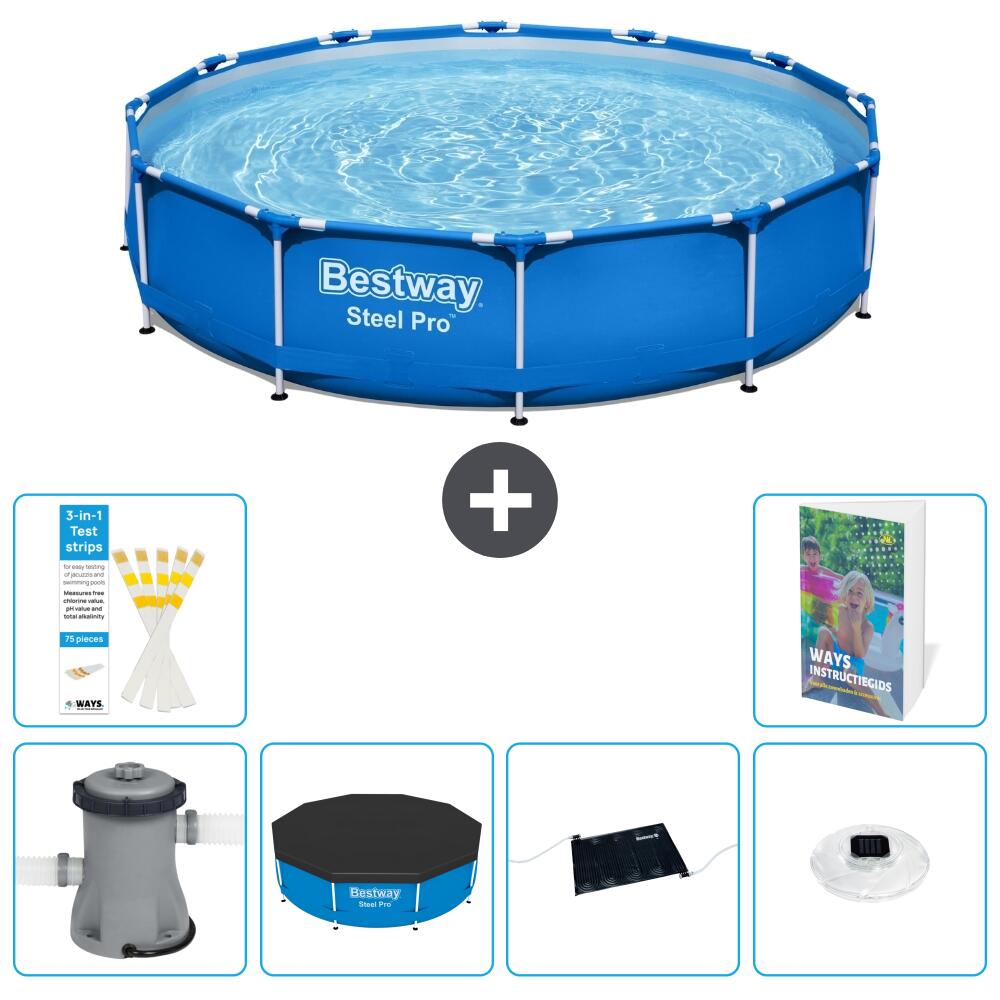 BESTWAY Basen Steel Pro Okrągły - 305x76 cm - 7-częściowy S328