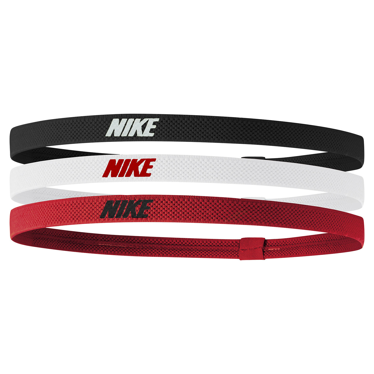 Damskie elastyczne opaski na głowę Nike 2.0 (x3)