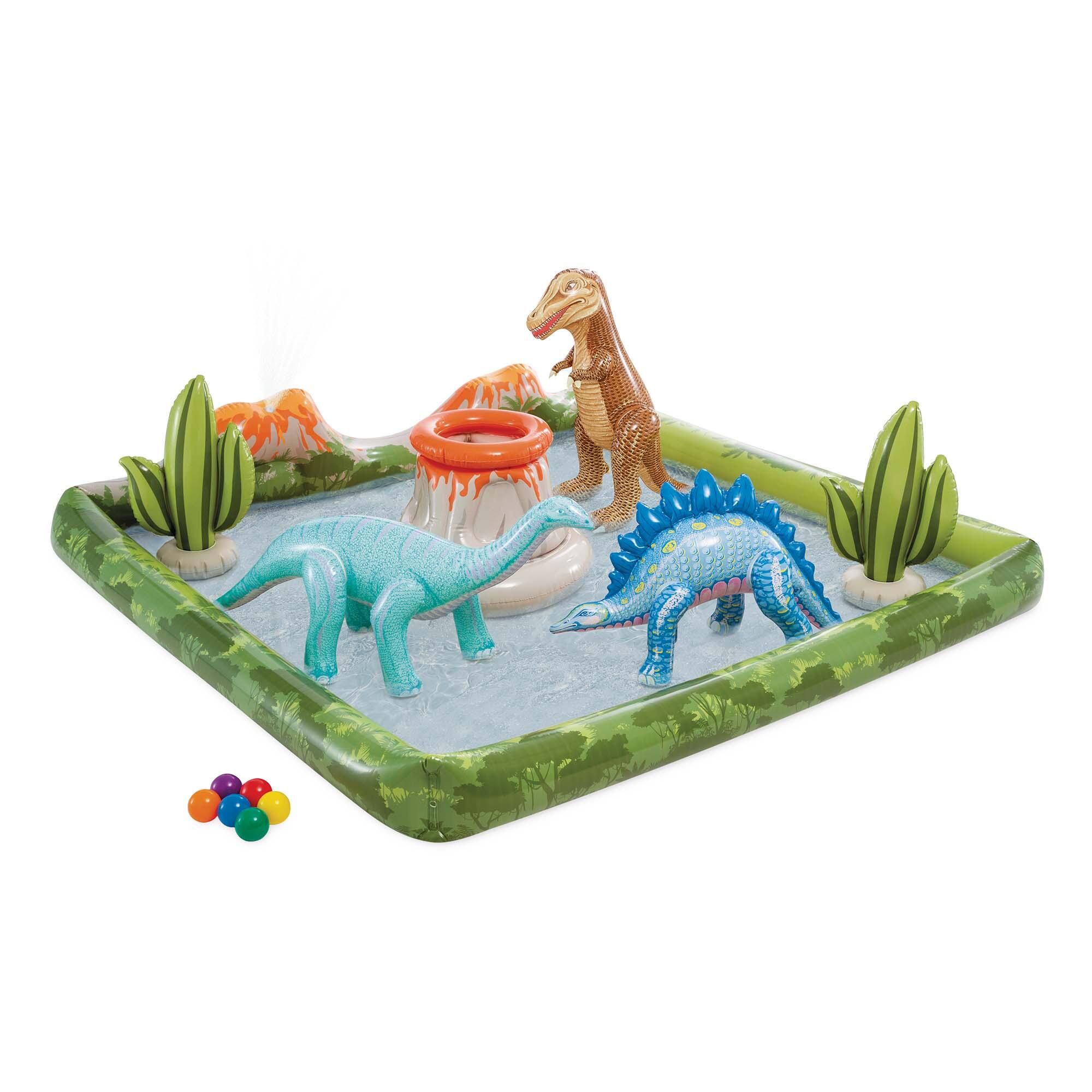 Wodny plac zabaw dla dzieci Intex 56132NP Park Jurajski, 201x201x36 cm, 1 szt.