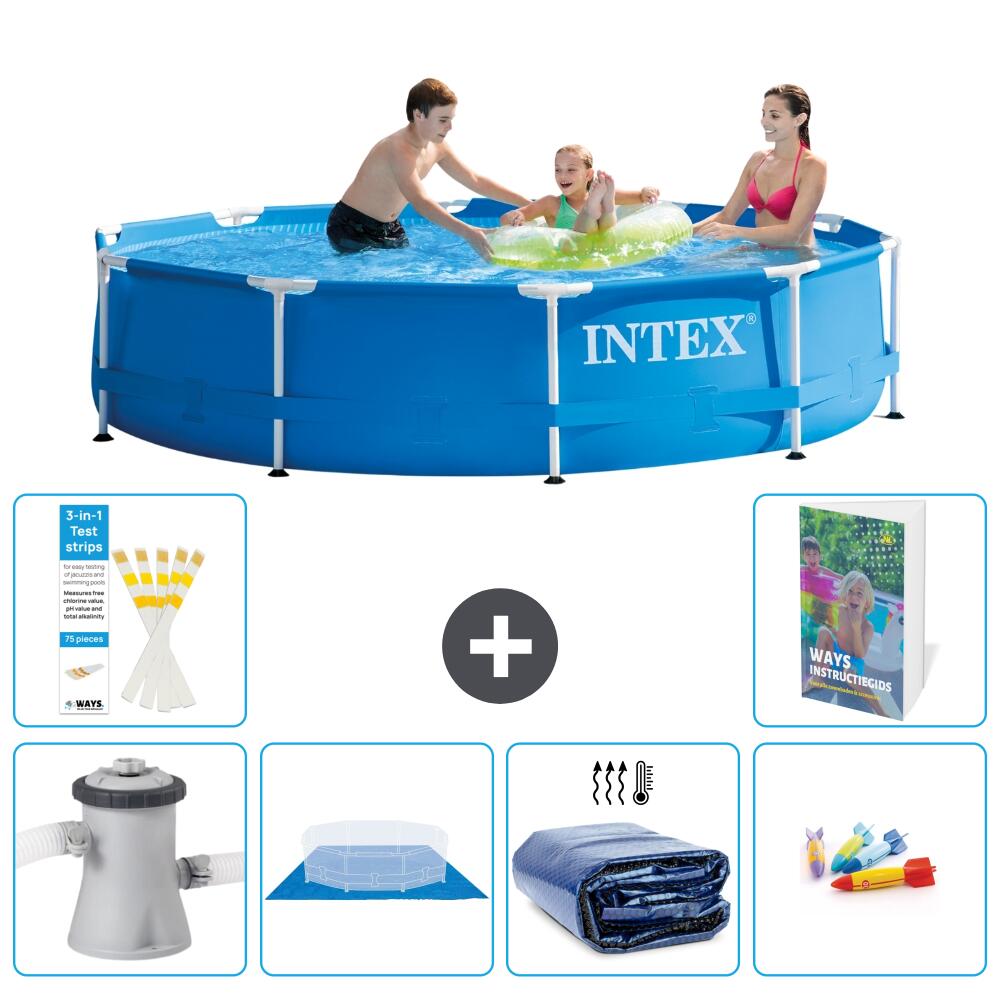 INTEX Basen ze stelażem Okrągły - 305x76 cm - 7-częściowy S220