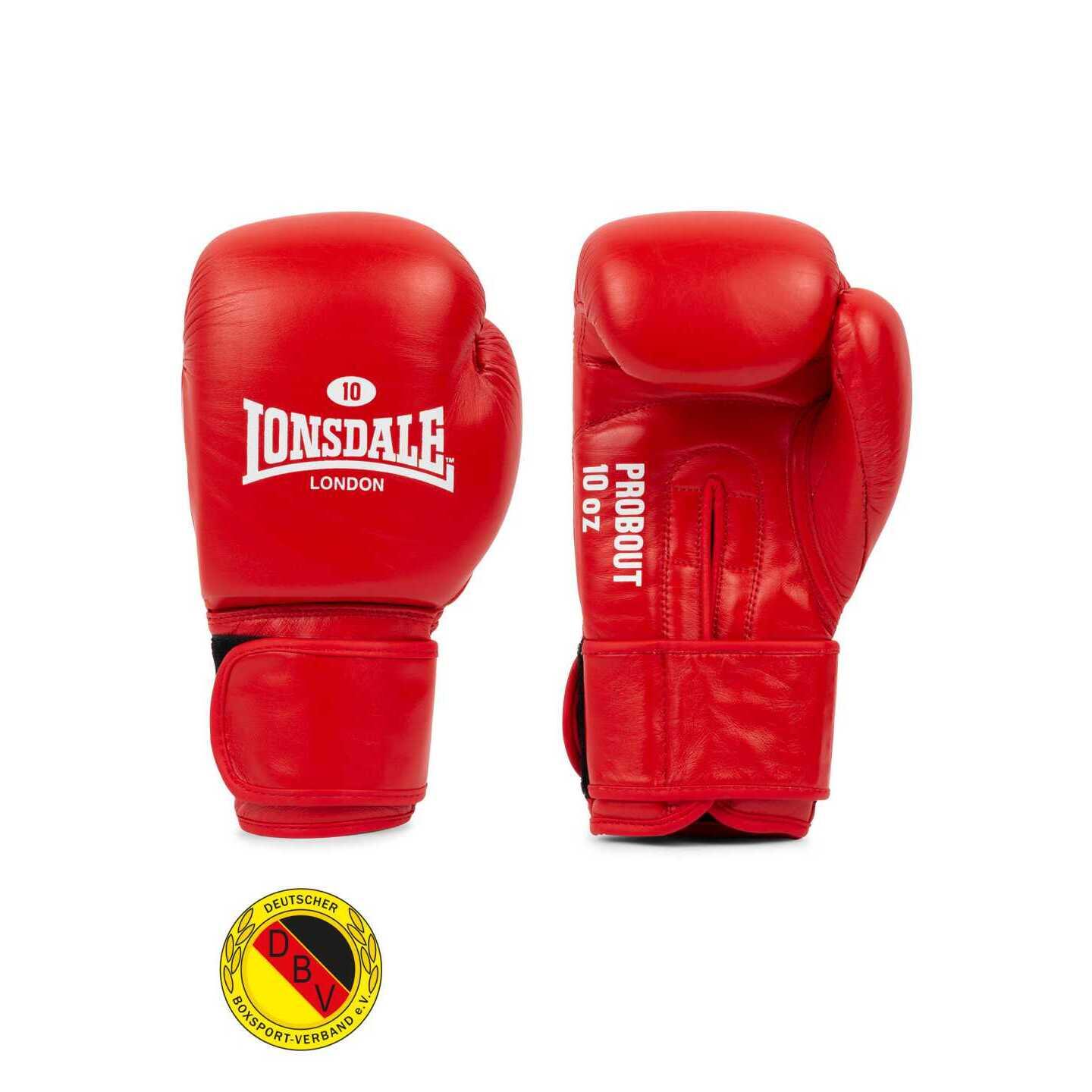 Skórzane rękawice bokserskie Lonsdale Probout Dbv Contest