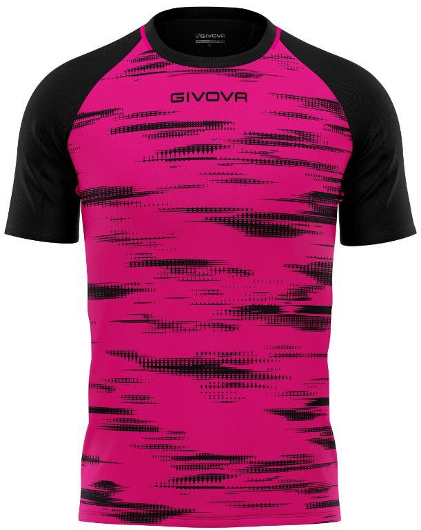 Koszulka sportowa Givova Pixel Fuxia-czarny Róż