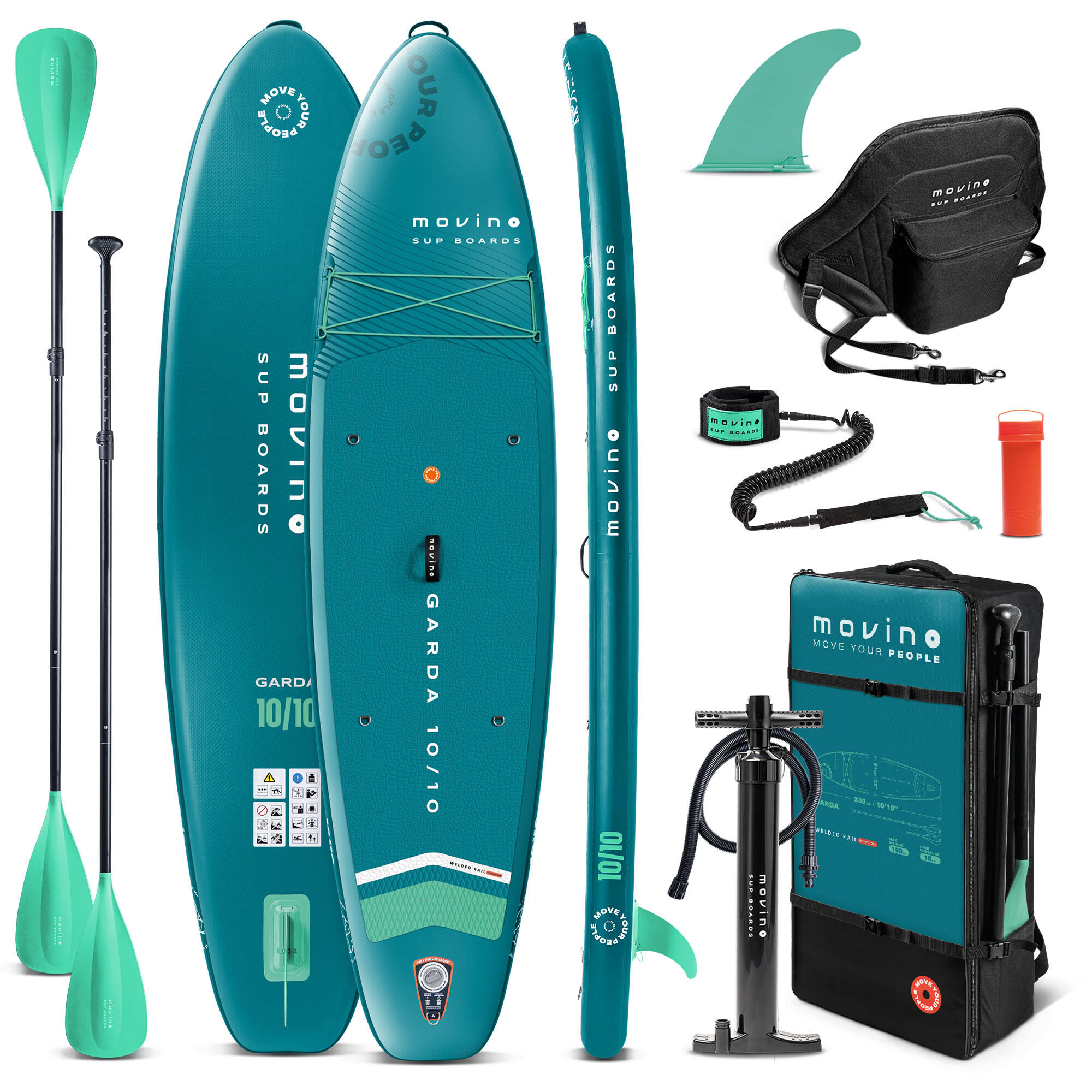 Zgrzewana deska SUP Garda TM 330cm - siedzisko kajakowe wiosło 2 w 1