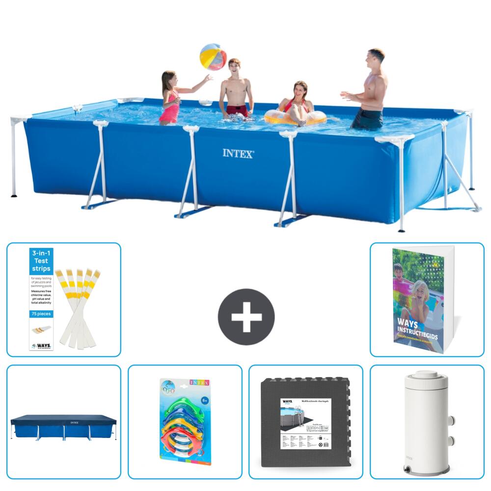 INTEX Basen ze stelażem Prostokątny - 450x220x84 cm - 7-częściowy S143