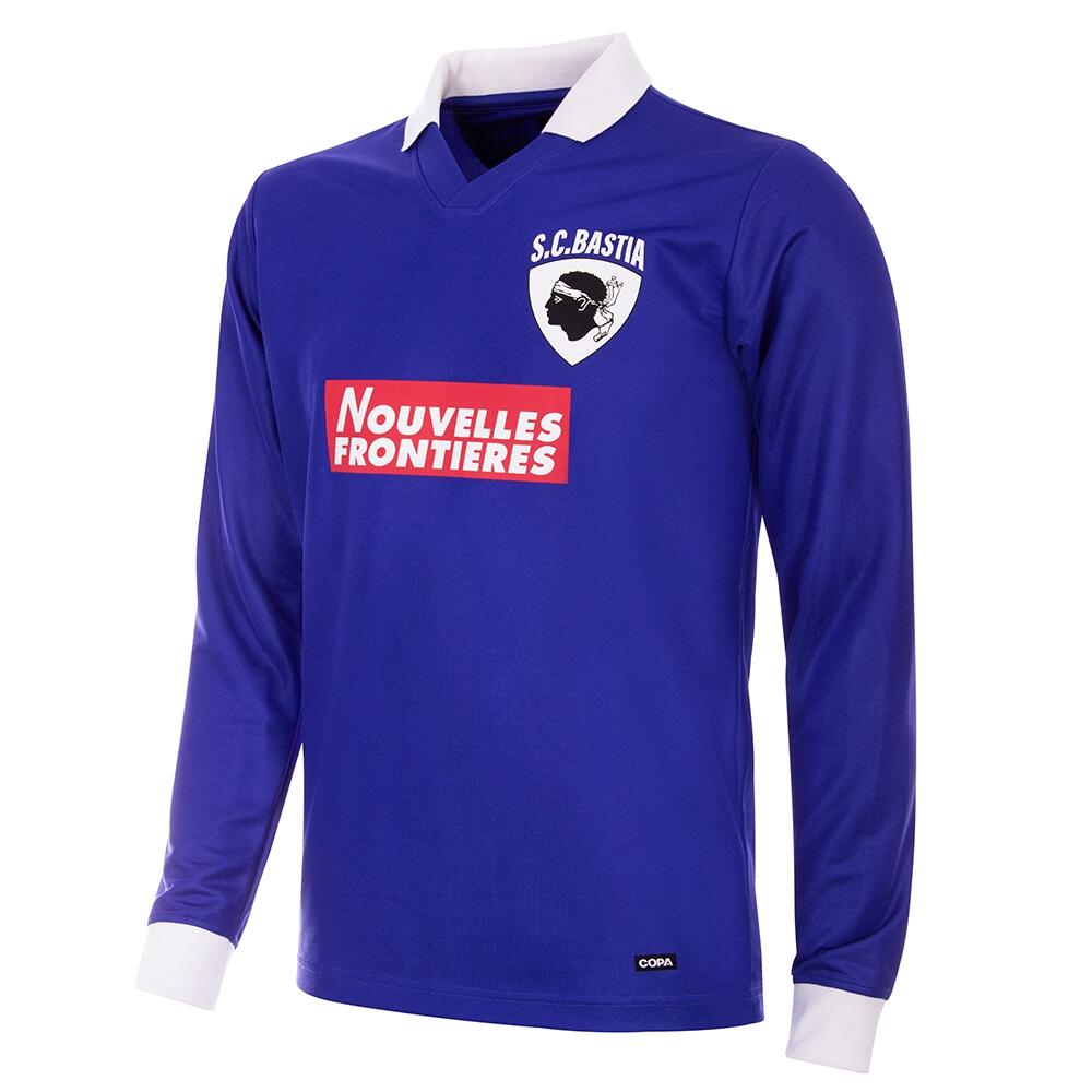 Koszulka retro piłkarska dla dorosłych - SC Bastia 1997-98 - Niebieska