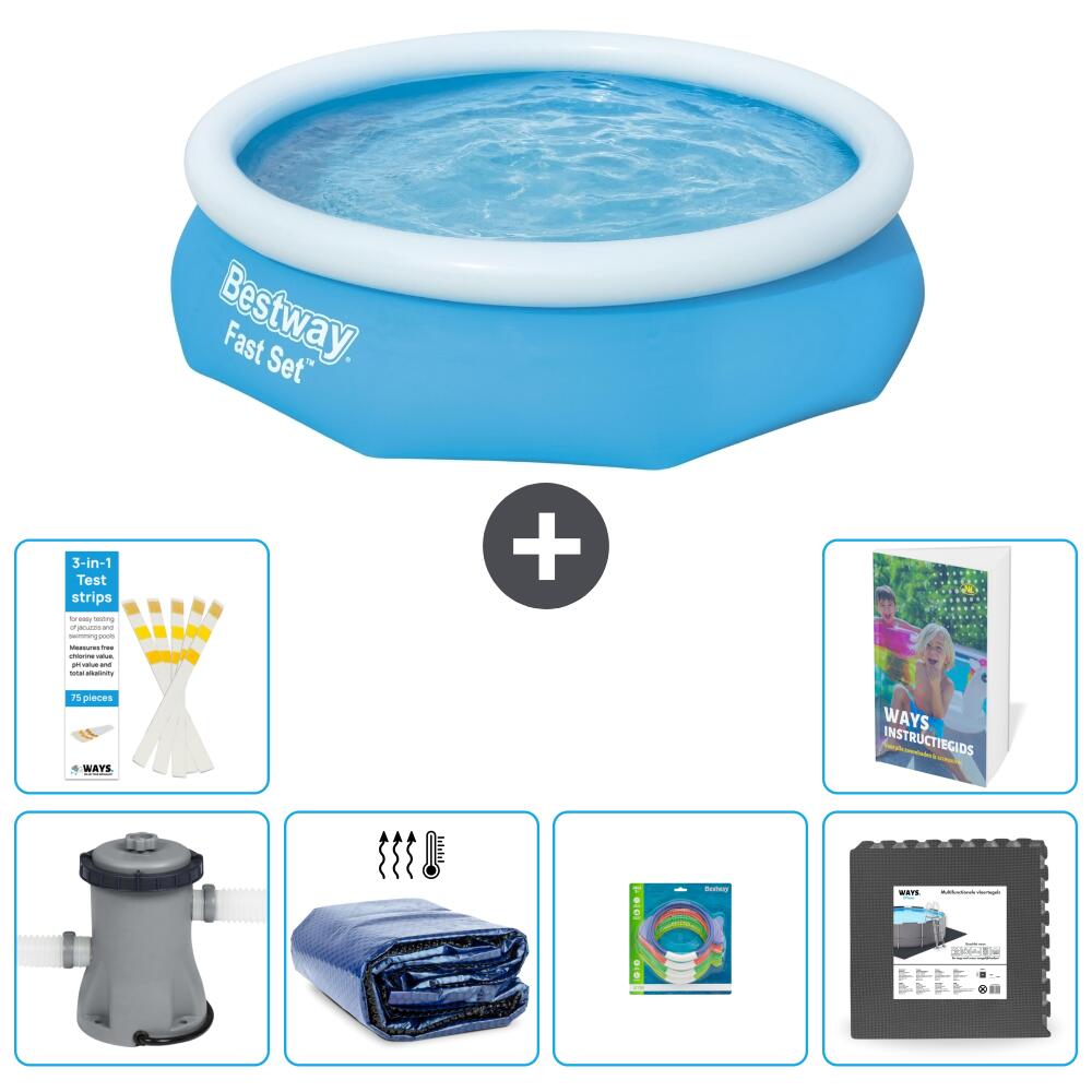 BESTWAY Basen Fast Set Okrągły - 305x76 cm - 7-częściowy S177