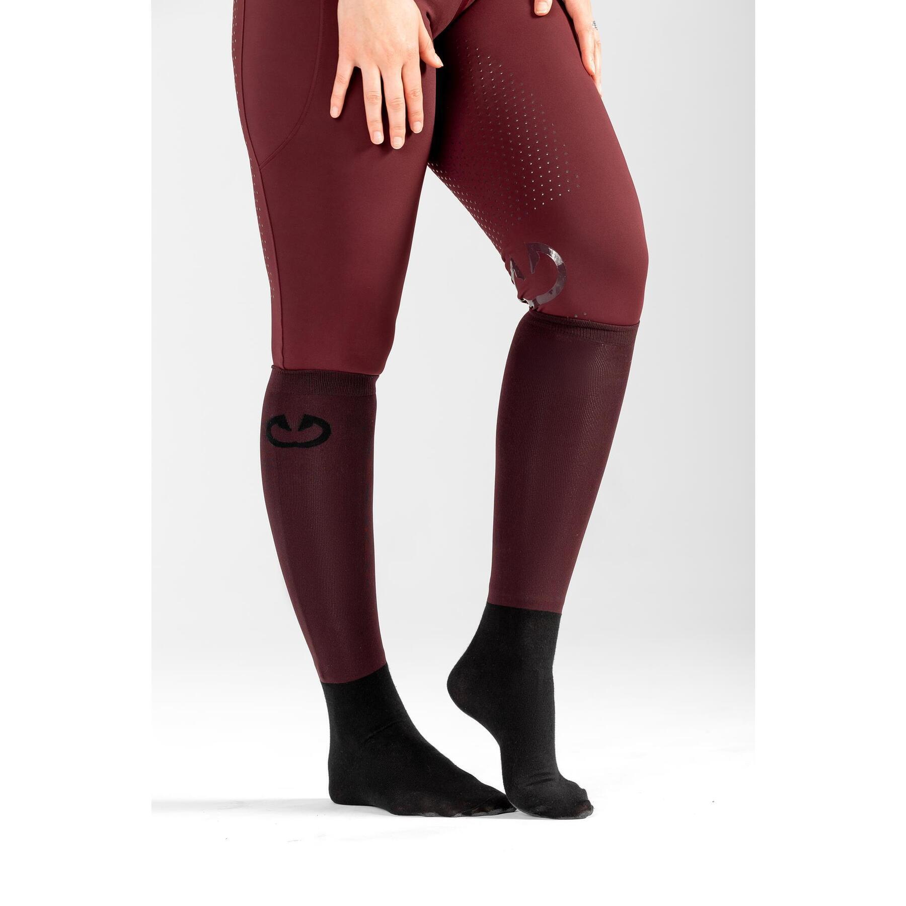 Second Life - Legginsy jeździeckie dziecięce bordowe Equus... - Stan Doskonały
