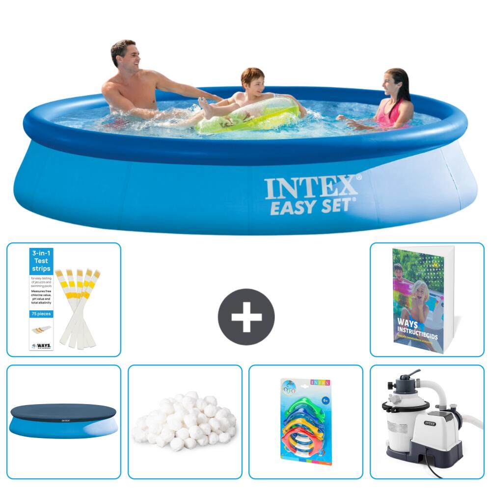 INTEX Basen Easy Set Okrągły - 366x76 cm - 7-częściowy S8