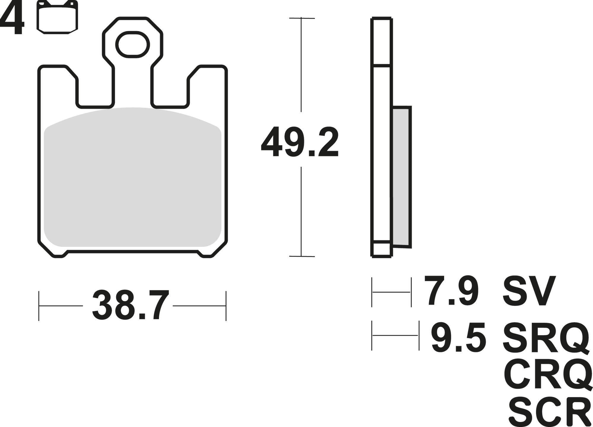 Klocki hamulcowe TRW MCB 742 SV z metalu spiekanego