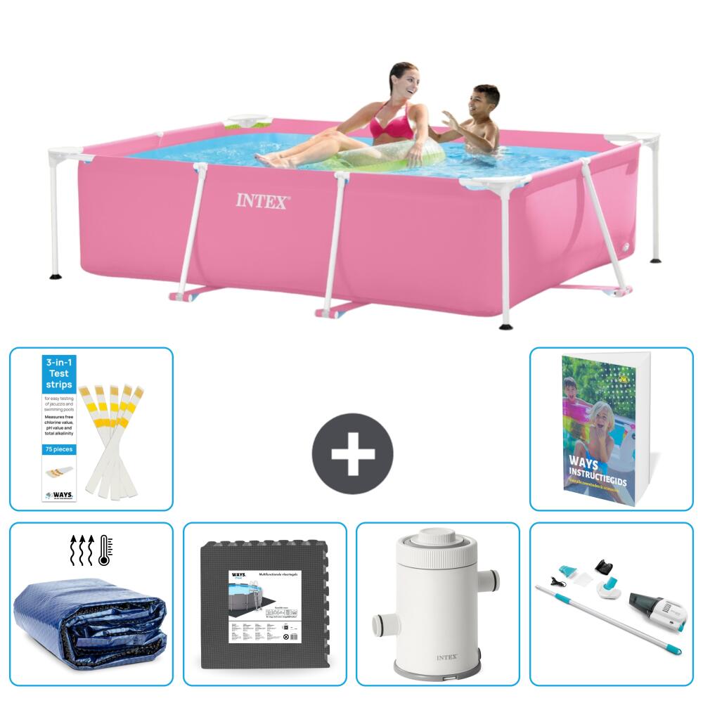 INTEX Basen ze stelażem Prostokątny - 220x150x60 cm - 7-częściowy S141