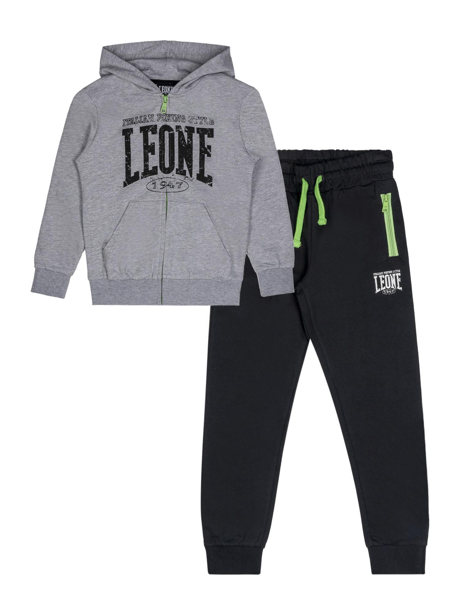 Dres dziecięcy Leone 1947 Apparel Boxing z kapturem i zamkiem z bawełny